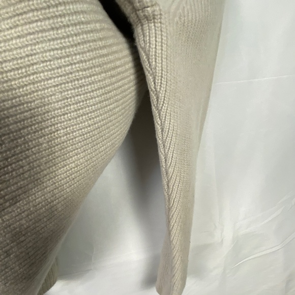 Jenni Kayne Cashmere zip sweater size large color: oatmeal/ beige - Picture 9 of 15
